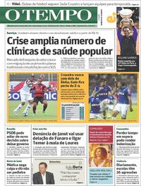 Capa do jornal Jornal O Tempo 12/06/2017