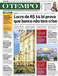 Capa do jornal Jornal O Tempo 12/08/2017