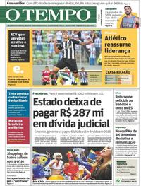 Capa do jornal Jornal O Tempo 13/02/2017