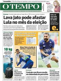 Capa do jornal Jornal O Tempo 13/03/2017