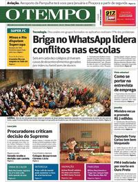 Capa do jornal O Tempo 13/10/2017