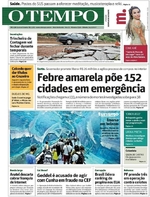 Capa do jornal Jornal O Tempo 14/01/2017