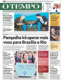 Capa do jornal O Tempo 14/11/2017
