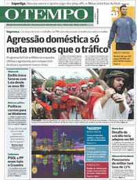 Capa do jornal Jornal O Tempo 15/04/2017