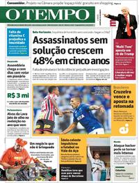 Capa do jornal Jornal O Tempo 15/05/2017