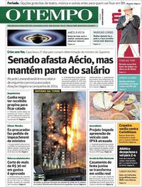 Capa do jornal Jornal O Tempo 15/06/2017
