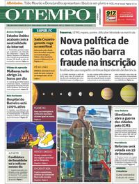 Capa do jornal O Tempo 15/12/2017