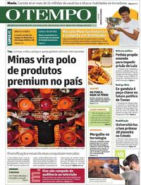 Capa do jornal Jornal O Tempo 16/07/2017