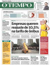 Capa do jornal O Tempo 16/12/2017