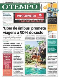Capa do jornal Jornal O Tempo 17/06/2017