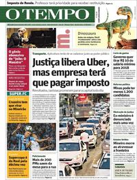 Capa do jornal Jornal O Tempo 17/08/2017