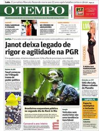 Capa do jornal O Tempo 17/09/2017