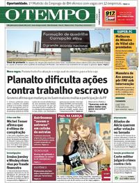 Capa do jornal O Tempo 17/10/2017