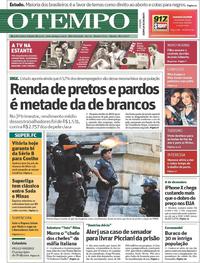 Capa do jornal O Tempo 18/11/2017