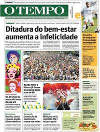 Capa do jornal Jornal O Tempo 19/02/2017