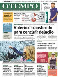 Capa do jornal Jornal O Tempo 19/07/2017