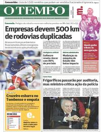Capa do jornal Jornal O Tempo 20/03/2017