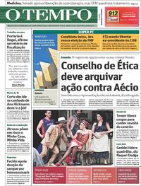 Capa do jornal O Tempo 20/10/2017