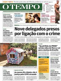 Capa do jornal O Tempo 20/12/2017