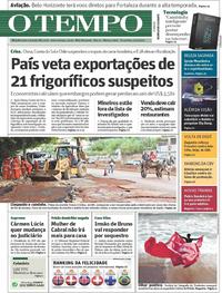 Capa do jornal Jornal O Tempo 21/03/2017