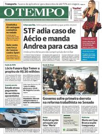 Capa do jornal Jornal O Tempo 21/06/2017