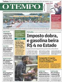 Capa do jornal Jornal O Tempo 21/07/2017