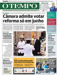 Capa do jornal Jornal O Tempo 22/04/2017