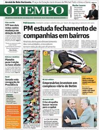 Capa do jornal Jornal O Tempo 22/06/2017