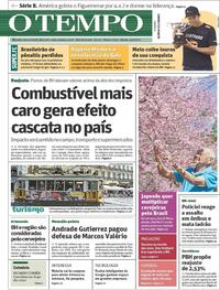 Capa do jornal Jornal O Tempo 22/07/2017