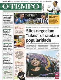 Capa do jornal O Tempo 22/10/2017