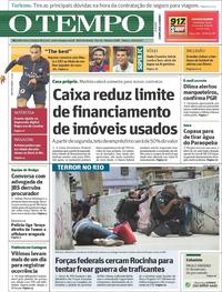 Capa do jornal O Tempo 23/09/2017
