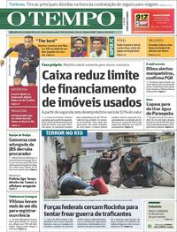 Capa do jornal Jornal O Tempo 23/09/2017
