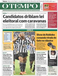 Capa do jornal O Tempo 23/10/2017