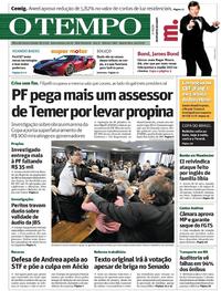 Capa do jornal Jornal O Tempo 24/05/2017