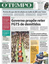 Capa do jornal Jornal O Tempo 24/06/2017