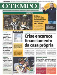 Capa do jornal Jornal O Tempo 24/07/2017