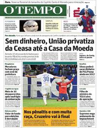 Capa do jornal Jornal O Tempo 24/08/2017