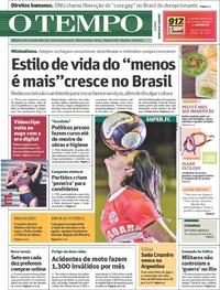 Capa do jornal O Tempo 24/09/2017
