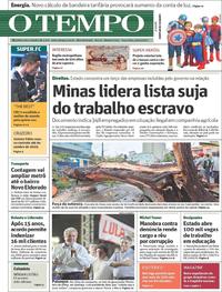 Capa do jornal O Tempo 24/10/2017
