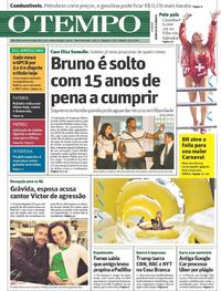 Capa do jornal Jornal O Tempo 25/02/2017