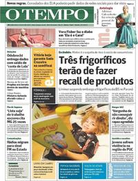 Capa do jornal Jornal O Tempo 25/03/2017