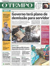 Capa do jornal Jornal O Tempo 25/07/2017