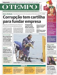 Capa do jornal Jornal O Tempo 25/08/2017