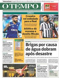 Capa do jornal O Tempo 25/09/2017