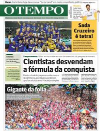 Capa do jornal Jornal O Tempo 26/02/2017