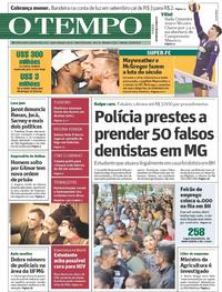 Capa do jornal Jornal O Tempo 26/08/2017