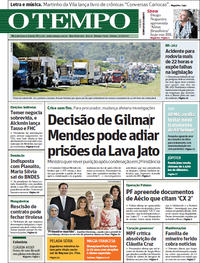 Capa do jornal Jornal O Tempo 27/05/2017