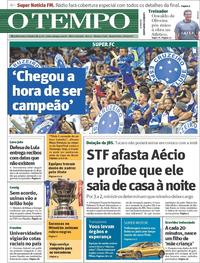 Capa do jornal O Tempo 27/09/2017