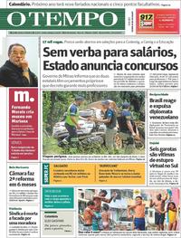 Capa do jornal O Tempo 27/12/2017