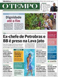 Capa do jornal Jornal O Tempo 28/07/2017